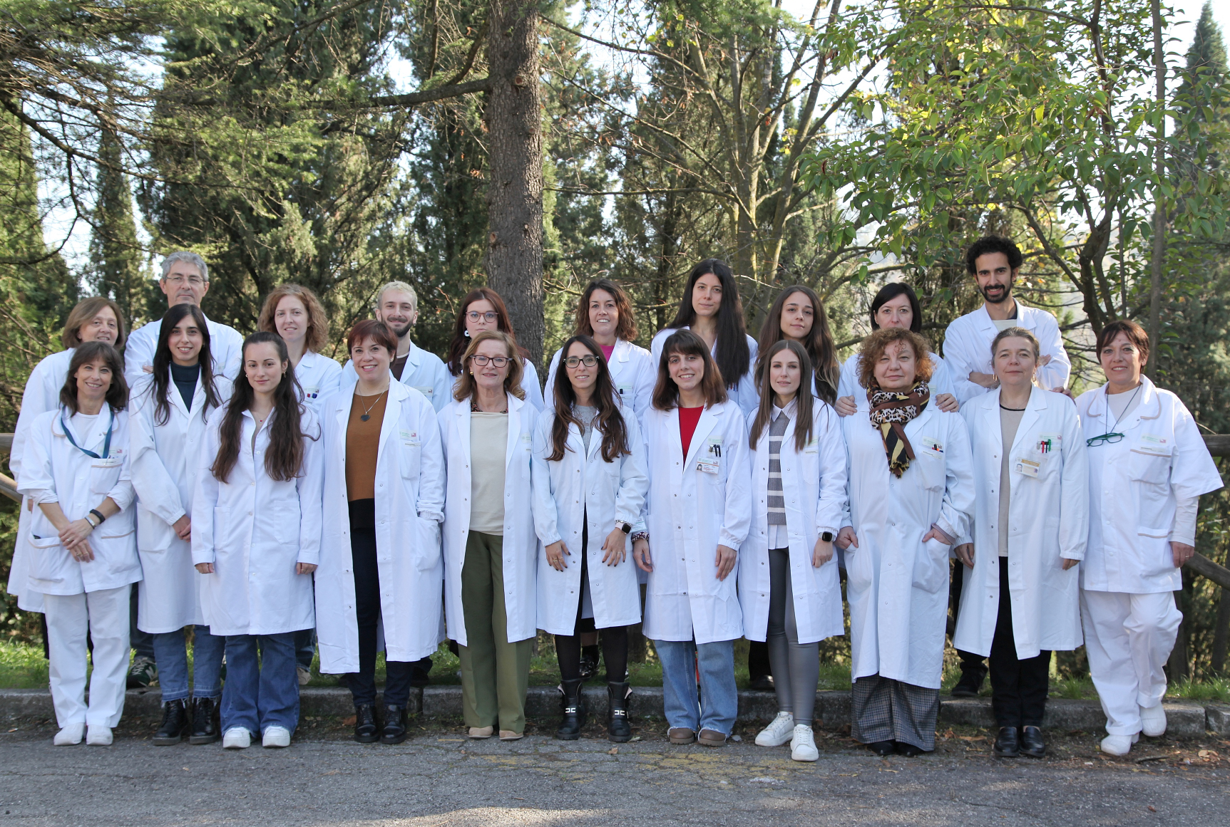 Foto di gruppo del personale del Laboratorio di Oncologia sperimentale