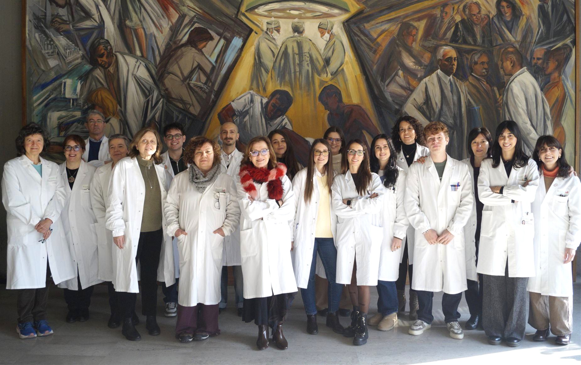Group photo of the staff of the Laboratory of Oncology Research and Functional Genomics