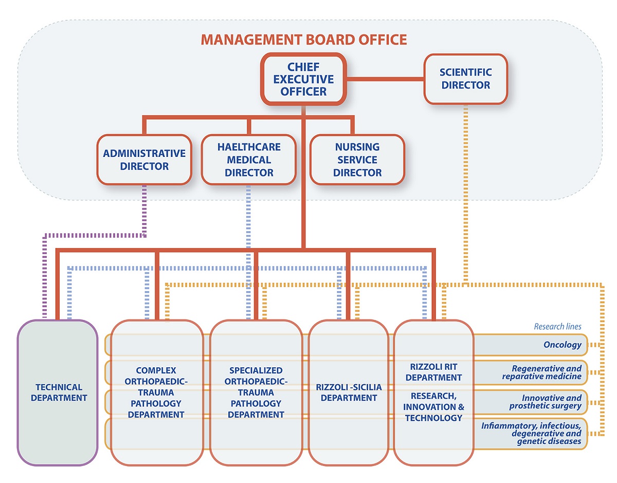 Organization chart of the Rizzoli Orthopedic Institute (February 2022)